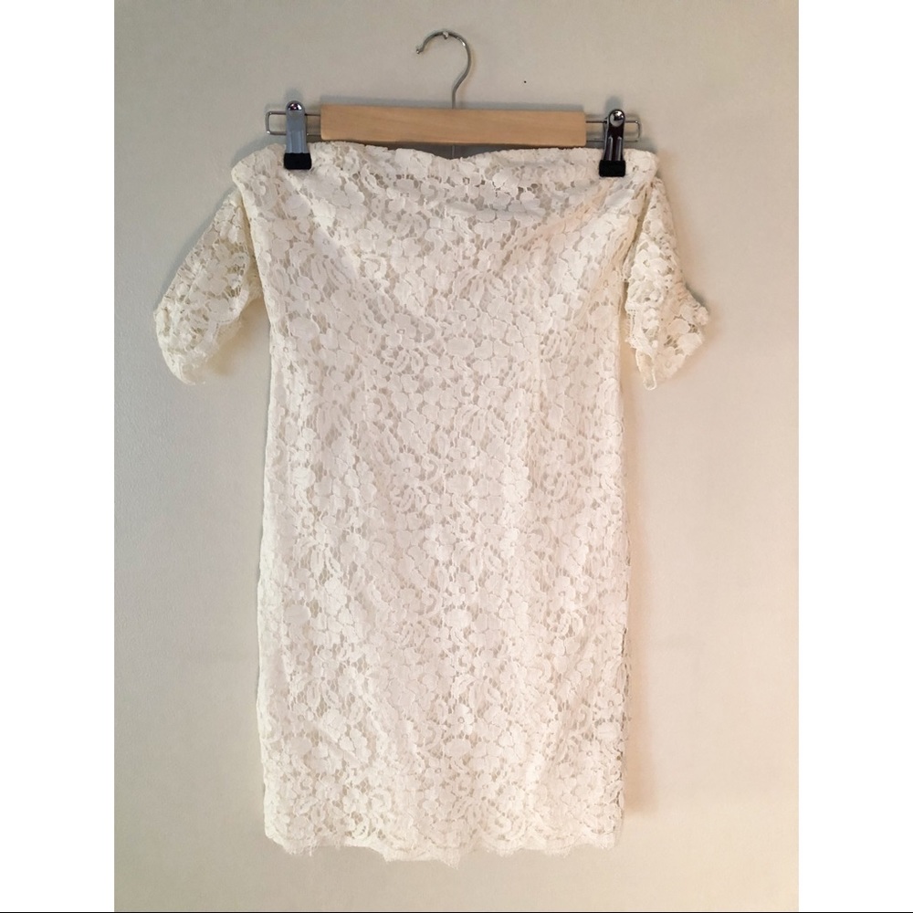 White Lace Mini Dress